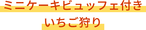 ミニケーキビュッフェ付きいちご狩り